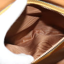 CELINE Hand Bag Leather 2way Yellow Gold Auth 139069-21