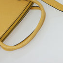 CELINE Hand Bag Leather 2way Yellow Gold Auth 139069-7