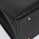 GUCCI Bamboo Hand Bag Leather Black Gold 002 1186 0259 Auth 139070-9