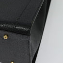 GUCCI Bamboo Hand Bag Leather Black Gold 002 1186 0259 Auth 139070-16