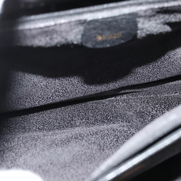 GUCCI Bamboo Hand Bag Leather Black Gold 002 1186 0259 Auth 139070