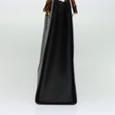 GUCCI Bamboo Hand Bag Leather Black Gold 002 1186 0259 Auth 139070-3