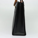 GUCCI Bamboo Hand Bag Leather Black Gold 002 1186 0259 Auth 139070-4