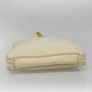 PRADA Tote Bag Nylon Beige Silver Auth 139071-5