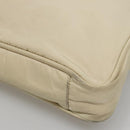 PRADA Tote Bag Nylon Beige Silver Auth 139071-15