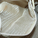 PRADA Tote Bag Nylon Beige Silver Auth 139071-23