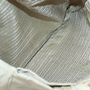 PRADA Tote Bag Nylon Beige Silver Auth 139071-24