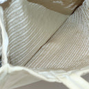 PRADA Tote Bag Nylon Beige Silver Auth 139071-25