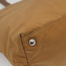 PRADA Tote Bag Nylon Brown Silver Auth 139072-16