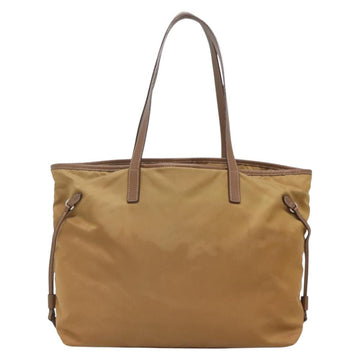 PRADA Tote Bag Nylon Brown Silver Auth 139072 - 0