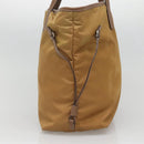 PRADA Tote Bag Nylon Brown Silver Auth 139072-3