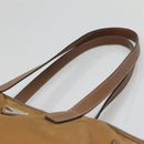 PRADA Tote Bag Nylon Brown Silver Auth 139072-8