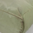 PRADA Tote Bag nylon metal Khaki Silver Auth 139074-9