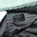 PRADA Tote Bag nylon metal Khaki Silver Auth 139074-18