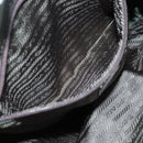 PRADA Tote Bag nylon metal Khaki Silver Auth 139074-21