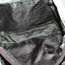 PRADA Tote Bag nylon metal Khaki Silver Auth 139074-23