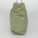 PRADA Tote Bag nylon metal Khaki Silver Auth 139074-4