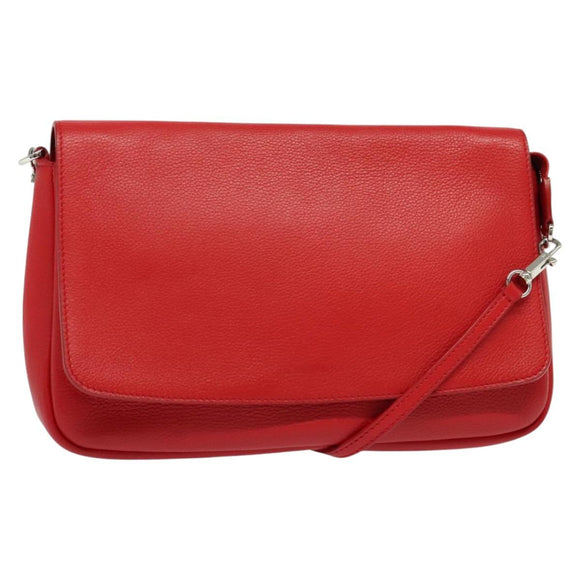 LOUIS VUITTON Parnasea Esan Ciel Shoulder Bag Leather Red M94448 LV Auth 139078