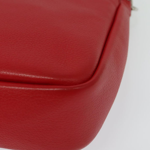 LOUIS VUITTON Parnasea Esan Ciel Shoulder Bag Leather Red M94448 LV Auth 139078