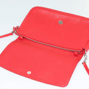 LOUIS VUITTON Parnasea Esan Ciel Shoulder Bag Leather Red M94448 LV Auth 139078-15