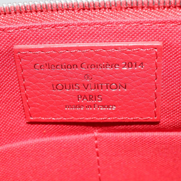 LOUIS VUITTON Parnasea Esan Ciel Shoulder Bag Leather Red M94448 LV Auth 139078