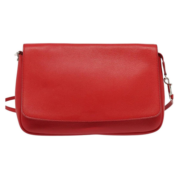 LOUIS VUITTON Parnasea Esan Ciel Shoulder Bag Leather Red M94448 LV Auth 139078