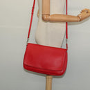 LOUIS VUITTON Parnasea Esan Ciel Shoulder Bag Leather Red M94448 LV Auth 139078-25