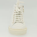 LOUIS VUITTON Stellar Tyne High Top Sneakers Leather White LV Auth 139090-11
