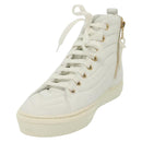 LOUIS VUITTON Stellar Tyne High Top Sneakers Leather White LV Auth 139090-2
