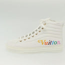 LOUIS VUITTON Stellar Tyne High Top Sneakers Leather White LV Auth 139090-23