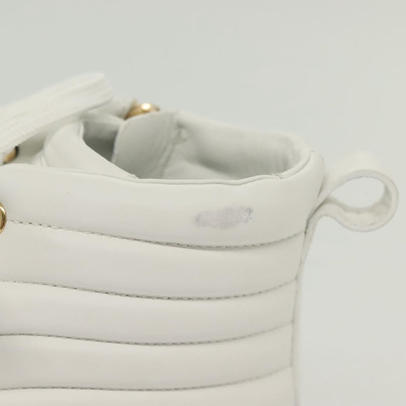 LOUIS VUITTON Stellar Tyne High Top Sneakers Leather White LV Auth 139090