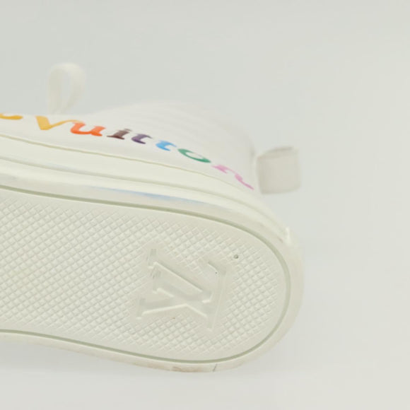 LOUIS VUITTON Stellar Tyne High Top Sneakers Leather White LV Auth 139090