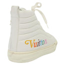 LOUIS VUITTON Stellar Tyne High Top Sneakers Leather White LV Auth 139090-3