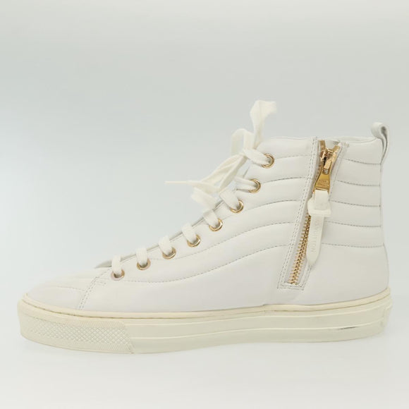 LOUIS VUITTON Stellar Tyne High Top Sneakers Leather White LV Auth 139090