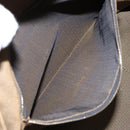 FENDI Zucca Canvas Vanity Pouch Black Brown Auth 139093-11