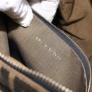 FENDI Zucca Canvas Vanity Pouch Black Brown Auth 139093-12