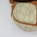 GUCCI GG Plus Supreme Shoulder Bag PVC Beige Gold Auth 139096-10