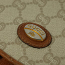 GUCCI GG Plus Supreme Shoulder Bag PVC Beige Gold Auth 139096-14