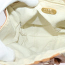 GUCCI GG Plus Supreme Shoulder Bag PVC Beige Gold Auth 139096-19