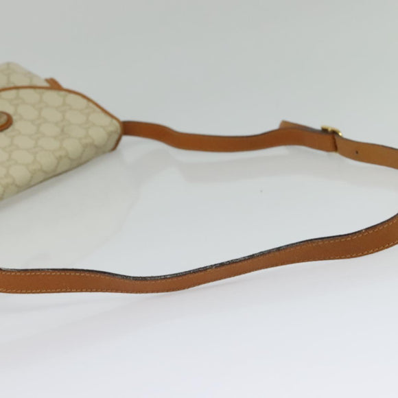 GUCCI GG Plus Supreme Shoulder Bag PVC Beige Gold Auth 139096