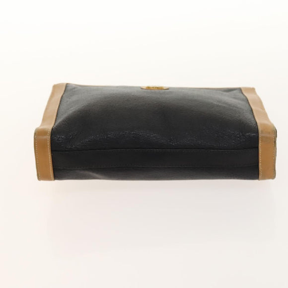 GUCCI GG Canvas Web Sherry Line Bag Leather 2Set Beige Black Auth 139097