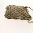 GUCCI GG Canvas Web Sherry Line Bag Leather 2Set Beige Black Auth 139097-4