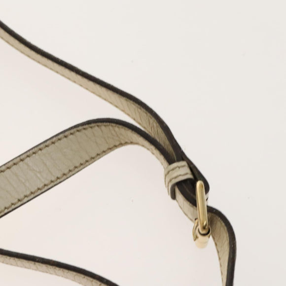GUCCI GG Canvas Web Sherry Line Bag Leather 2Set Beige Black Auth 139097