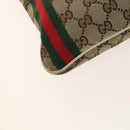 GUCCI GG Canvas Web Sherry Line Bag Leather 2Set Beige Black Auth 139097-8