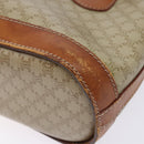 CELINE Macadam Canvas Tote Bag Beige Gold Auth 139102-15
