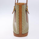 CELINE Macadam Canvas Tote Bag Beige Gold Auth 139102-3