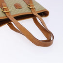 CELINE Macadam Canvas Tote Bag Beige Gold Auth 139102-7