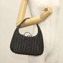 Salvatore Ferragamo Hand Bag Raffia Brown Auth 139103-20