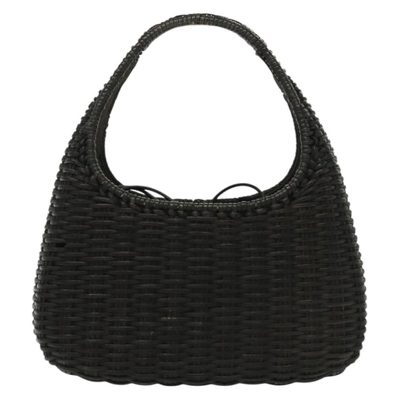 Salvatore Ferragamo Hand Bag Raffia Brown Auth 139103