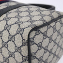 GUCCI GG Supreme Sherry Line Hand Bag PVC Navy Gold Red 58 02 007 Auth 139106-10